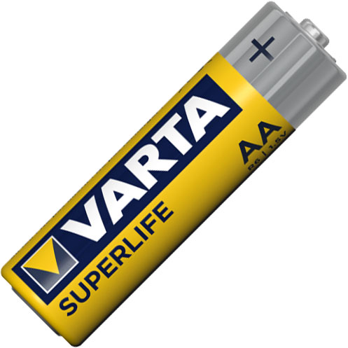 Солевые батарейки VARTA Superlife AA Zinc Carbon LR6 1.5V.