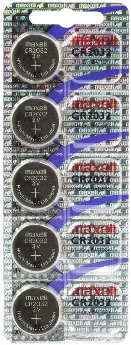 CR2032 Maxell Litium литиевая батарейка-таблетка на 3V.