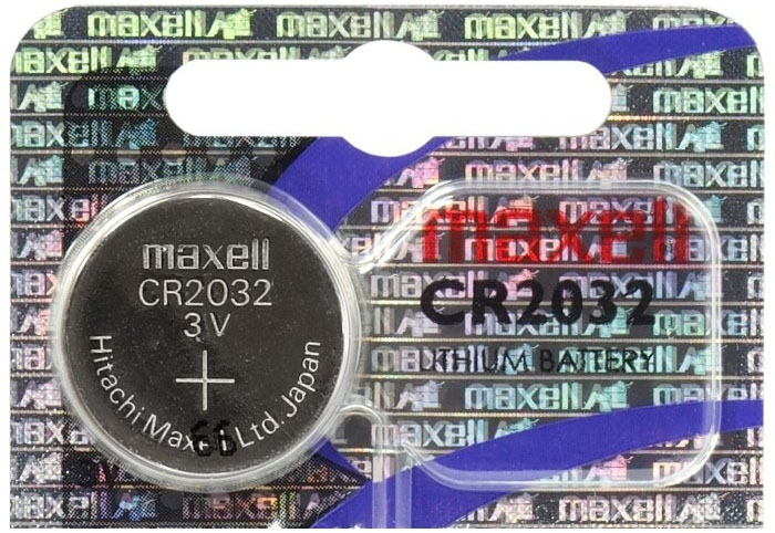 Литиевые батарейки Maxell CR2032 3V, батарейка-таблетка.