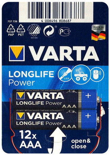 Батарейки AAA Varta LongLife Alkaline 12 шт.
