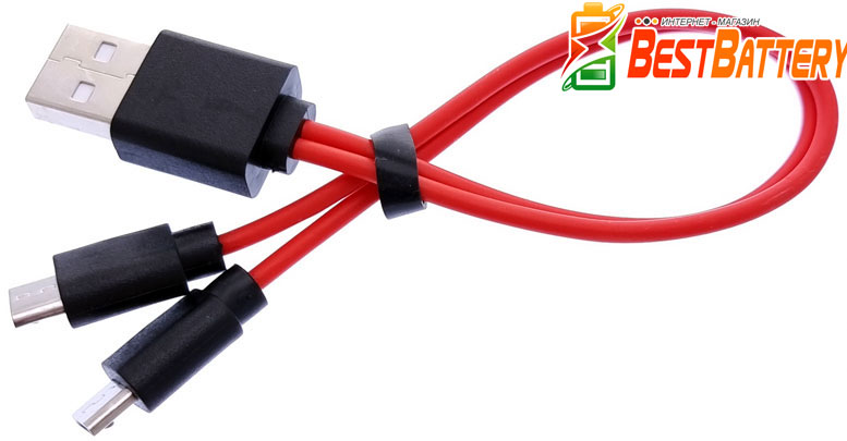 Кабель Soshine USB - 2 micro USB - yниверсальный кабель.